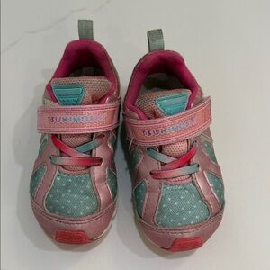 Tsukihoshi Pink and Teal Kids Sneakers - Size 8 toddler girl